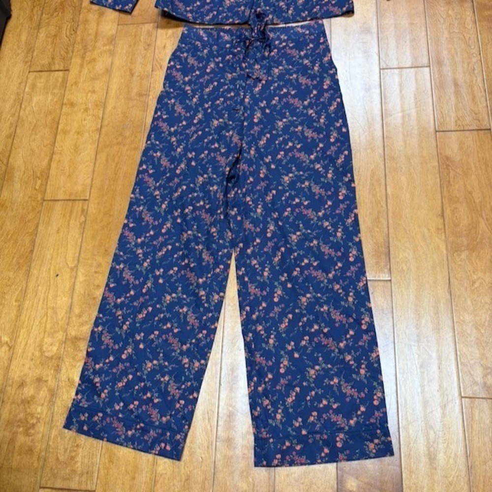 Liberty of London Womens PJ Set Size M Floral Cottage Cotton Boho Hippie Lounge - Picture 2 of 13
